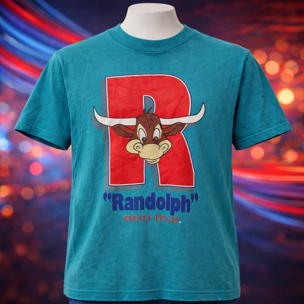 VTG New Fiesta Texas Randolph Longhorn Graphic Shirt Youth L